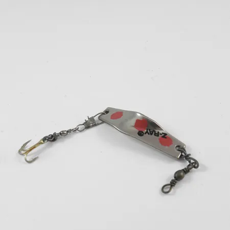 Vintage Z-RAY Lures Z-Ray, 3/16oz Nickel / Red fishing spoon #2562
