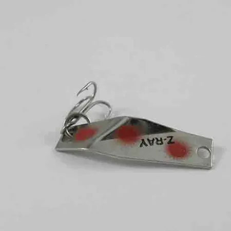 Vintage Z-RAY Lures Z-Ray Model 110, 3/64oz Nickel / Red fishing spoon #2563