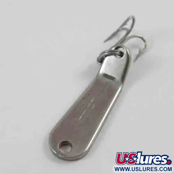 Vintage  Luhr Jensen Hus-lure, 1/16oz Nickel / Orange / Hologram fishing spoon #2564