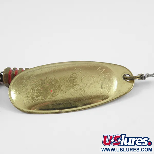 Vintage   Mepps Comet 5 Dressed, 1/2oz Brass / Red spinning lure #2568