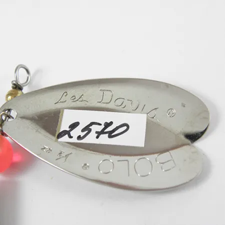 Vintage Luhr Jensen Les Davis Bolo, 1/2oz Brass / Nickel spinning lure #2570