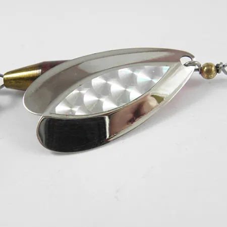 Vintage Luhr Jensen Les Davis Bolo, 1/2oz Brass / Nickel spinning lure #2570