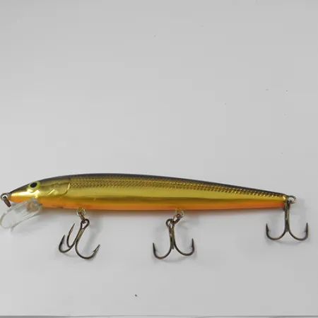 Vintage Rapala Original Floater, 2/3oz Gold fishing lure #2574
