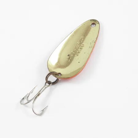Vintage Len Thompson #00, 1/2oz Red / Black / Brass fishing spoon #2579