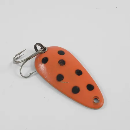 Vintage Len Thompson #00, 1/2oz Red / Black / Brass fishing spoon #2579