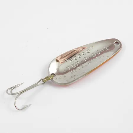 Vintage Nebco Tor-P-Do, 1/2oz Red / Black / Nickel fishing spoon #2581