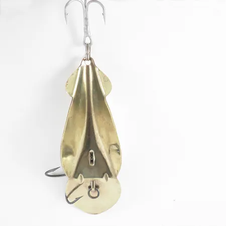 Vintage Buck Perry spoonplug, 1/2oz Brass fishing spoon #2589