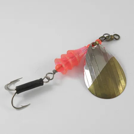 Vintage Lucky Strike Coffe Spoon, 1/4oz Nickel / Bronze (Brass) / Red spinning lure #2590