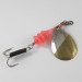 Vintage   Lucky Strike Coffe Spoon, 1/4oz Nickel / Bronze (Brass) / Red spinning lure #2590