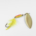 Vintage   Mepps Aglia Long 4 Dressed (with tail), 3/5oz Red / Yellow / Brass spinning lure #2591