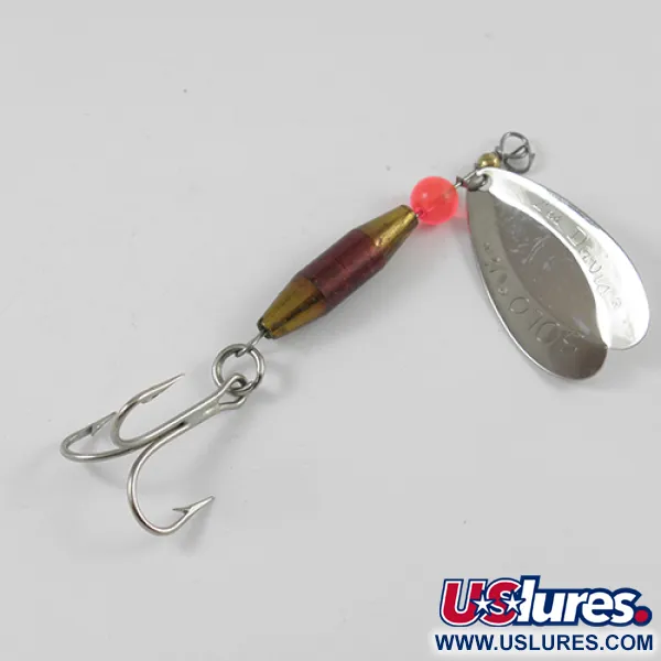 Vintage  Luhr Jensen Les Davis Bolo, 1/2oz Nickel / Brass spinning lure #2594