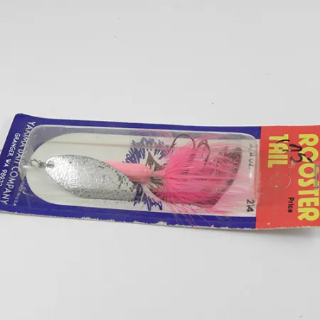 Yakima Bait Worden’s Original Rooster Tail 6, 1/2oz Silver / Pink spinning lure #2597