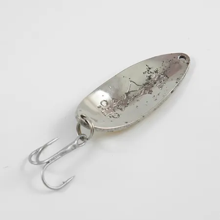 Vintage Seneca Little Cleo (Hula Girl), 2/3oz Yellow / Green / Nickel fishing spoon #2605