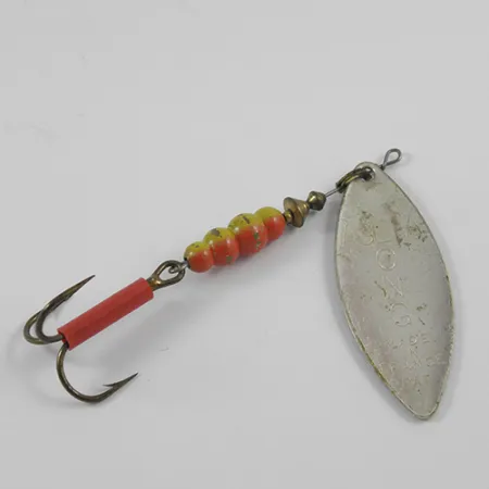 Vintage Mepps Aglia Long 4, 3/5oz Nickel spinning lure #2606