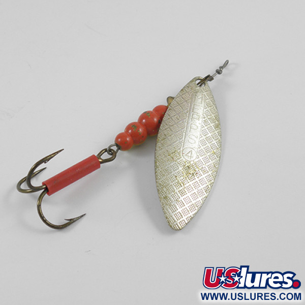 Vintage   Mepps Aglia Long 4, 3/5oz Nickel spinning lure #2606