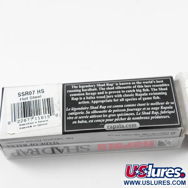 Rapala Shallow Shad Rap, 1/4oz Perch fishing lure #2613