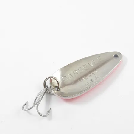 Vintage Eppinger Dardevle Midget, 3/16oz Trout / Nickel fishing spoon #2617