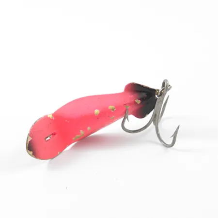 Vintage Buck Perry Spoonplug, 1/8oz Pink / Black fishing spoon #2632