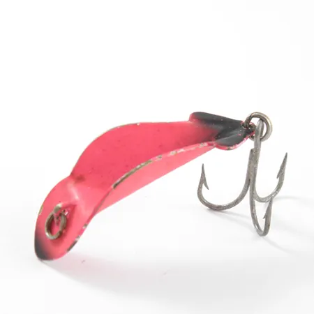 Vintage Buck Perry Spoonplug, 1/8oz Pink / Black fishing spoon #2632