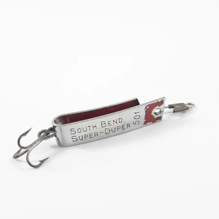 Vintage South Bend Super-Duper 501, 3/32oz Nickel fishing spoon #2635