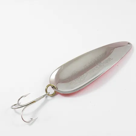 Vintage Nebco FlashBait 66, 3/4oz Red / Black / Nickel fishing spoon #2638