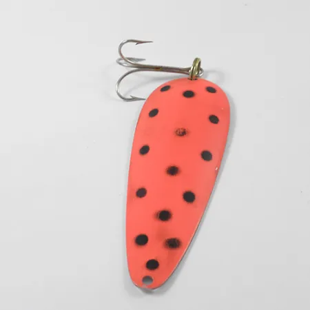 Vintage Nebco FlashBait 66, 3/4oz Red / Black / Nickel fishing spoon #2638