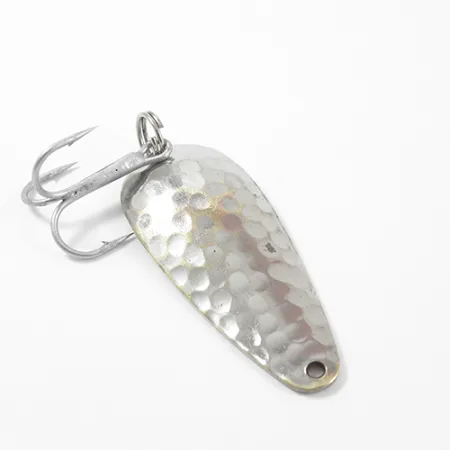 Vintage Nebco Flash Bait 2662, 1/4oz Hammered Nickel fishing spoon #2641