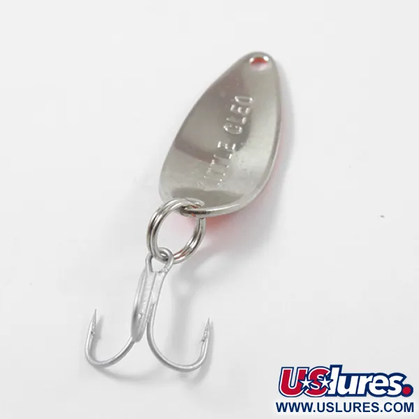 Vintage Seneca Little Cleo, 1/8oz Red / Nickel fishing spoon #2643