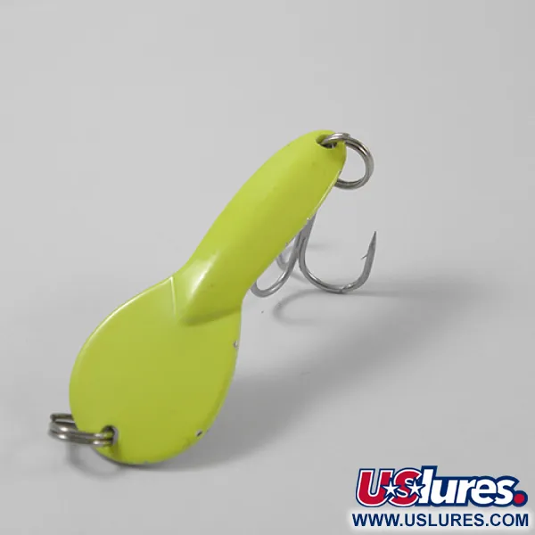 Vintage  Acme Dazzler #2, 1/4oz Yellow / Nickel fishing spoon #2646