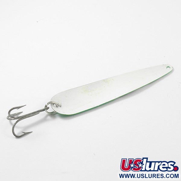 Vintage  Eppinger Dardevle King Flutter Devle 3200, 1/2oz Green / White fishing spoon #2648