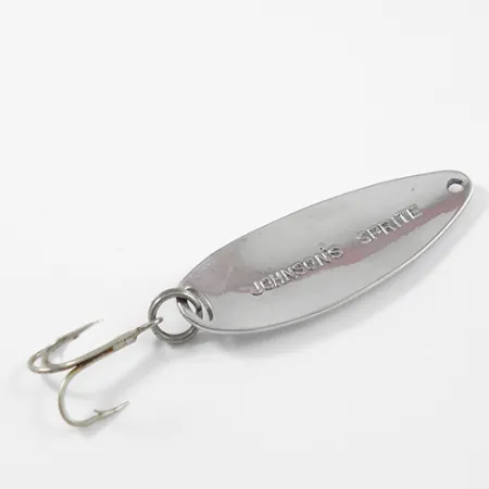 Vintage Johnson Sprite, 1/4oz Nickel fishing spoon #2650