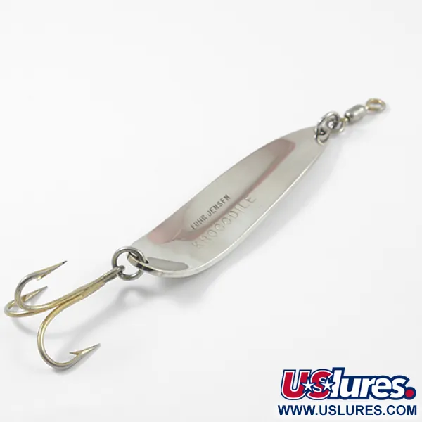 Vintage Luhr Jensen Krocodile Die #5, 1oz Nickel fishing spoon #2655