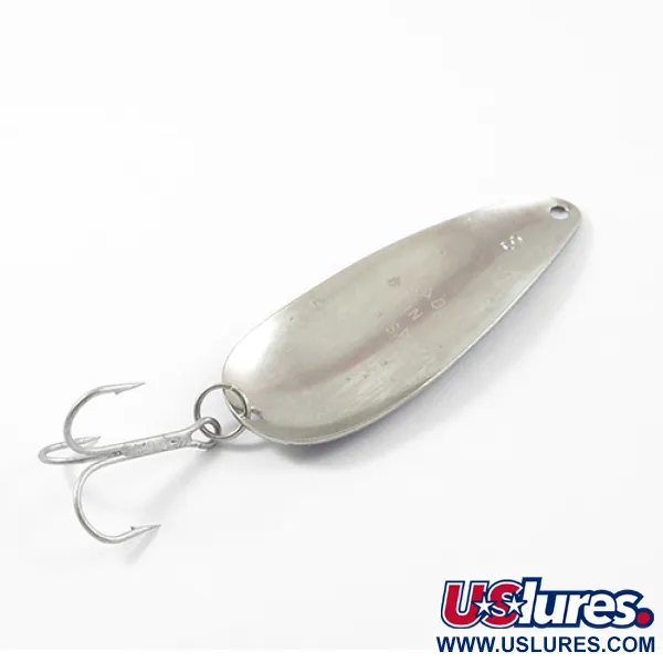 Vintage Worth Chippewa, 1/2oz Nickel / Blue fishing spoon #2661