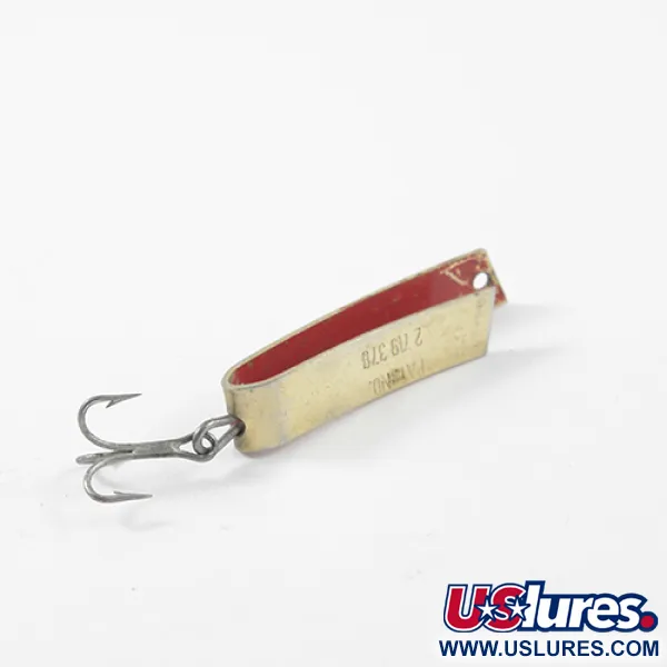 Vintage  South Bend Super-Duper 502, 3/32oz Gold / Red fishing spoon #2667