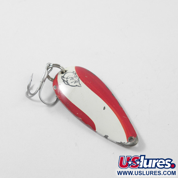 Vintage  Eppinger Dardevle Spinnie, 1/3oz Red / White / Nickel fishing spoon #2668
