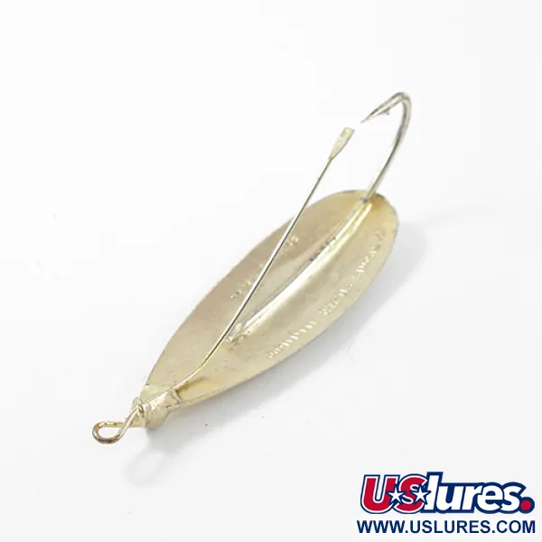 Vintage   Weedless Johnson Silver Minnow, 1/3oz Gold fishing spoon #16051