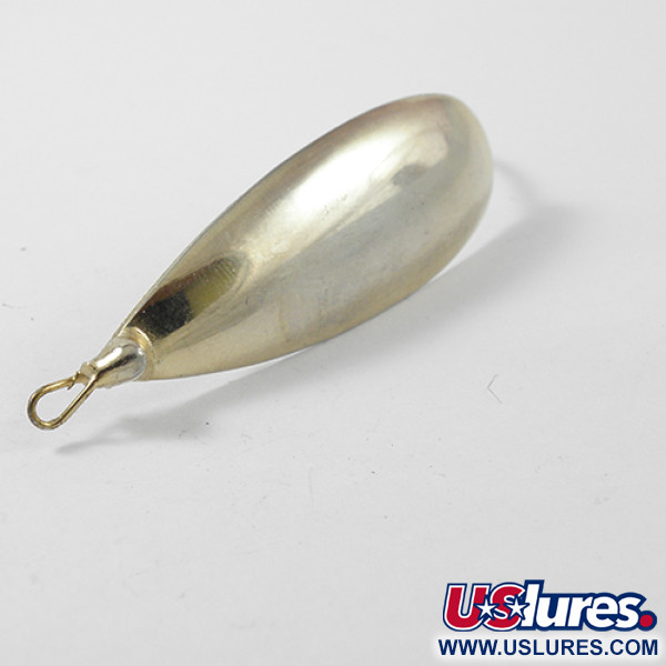 Vintage   Weedless Johnson Silver Minnow , 3/4oz Gold fishing spoon #2672