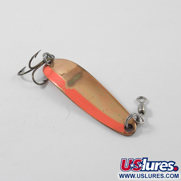 Vintage  Luhr Jensen Krocodile Die #3, 1/3oz Copper / Red fishing spoon #2680