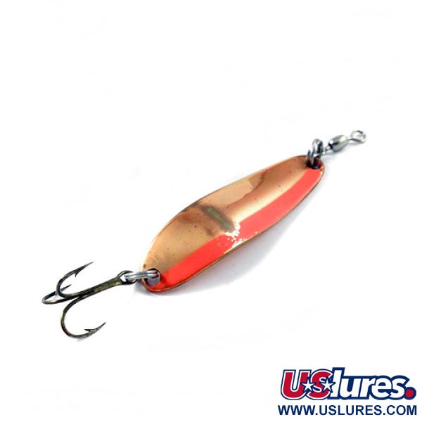 Vintage  Luhr Jensen Krocodile Die #3, 1/3oz Copper / Red fishing spoon #2680
