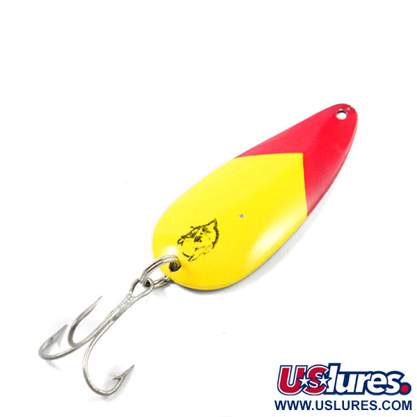 Vintage  Eppinger Dardevle Dardevlet , 3/4oz Red / Yellow / Nickel fishing spoon #2690
