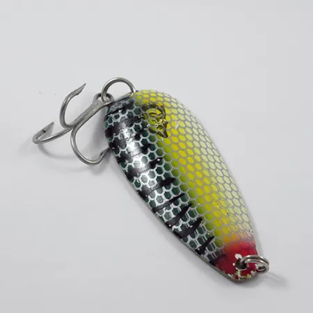 Vintage Eppinger Dardevle Dardevlet, 3/4oz Perch / Brass fishing spoon #2691