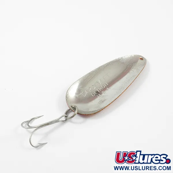 Vintage  Eppinger Dardevle Dardevlet , 3/4oz Orange / Red / Black / Nickel fishing spoon #2692