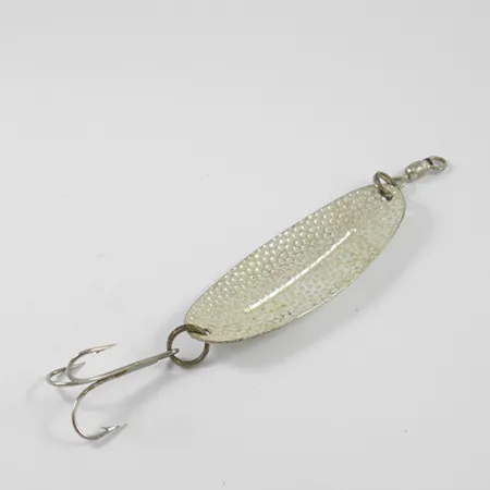 Vintage Williams Wabler W60, 3/4oz Hammered Silver (Silver plated) fishing spoon #2703