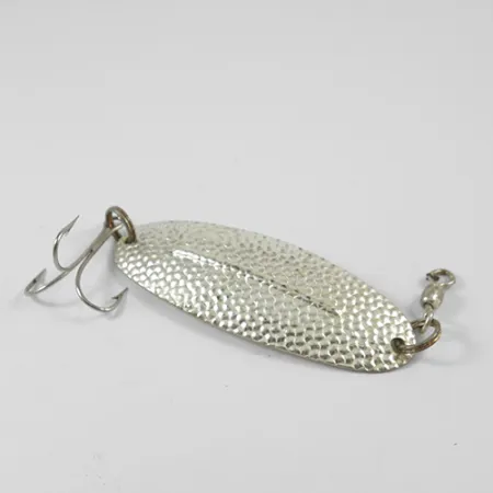 Vintage Williams Wabler W60, 3/4oz Hammered Silver (Silver plated) fishing spoon #2703