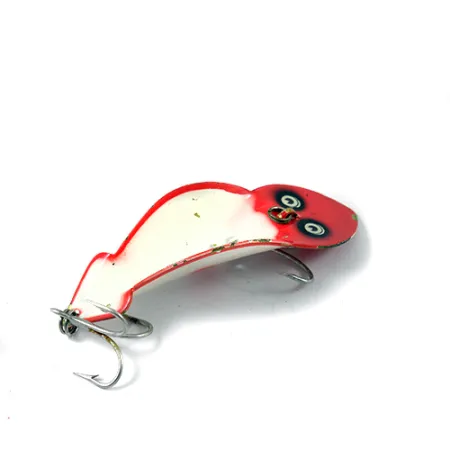 Vintage Buck Perry Spoonplug , 1/3oz Red / White fishing spoon #2705