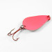 Vintage  Acme  K.O. Wobbler UV, 3/4oz Nickel / Fluorescent Red (Glow in UV light, Fluorescent) fishing spoon #2710