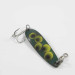 Vintage  Luhr Jensen Krocodile Die #3, 1/3oz Frog (Green / Yellow) / Brass fishing spoon #2716