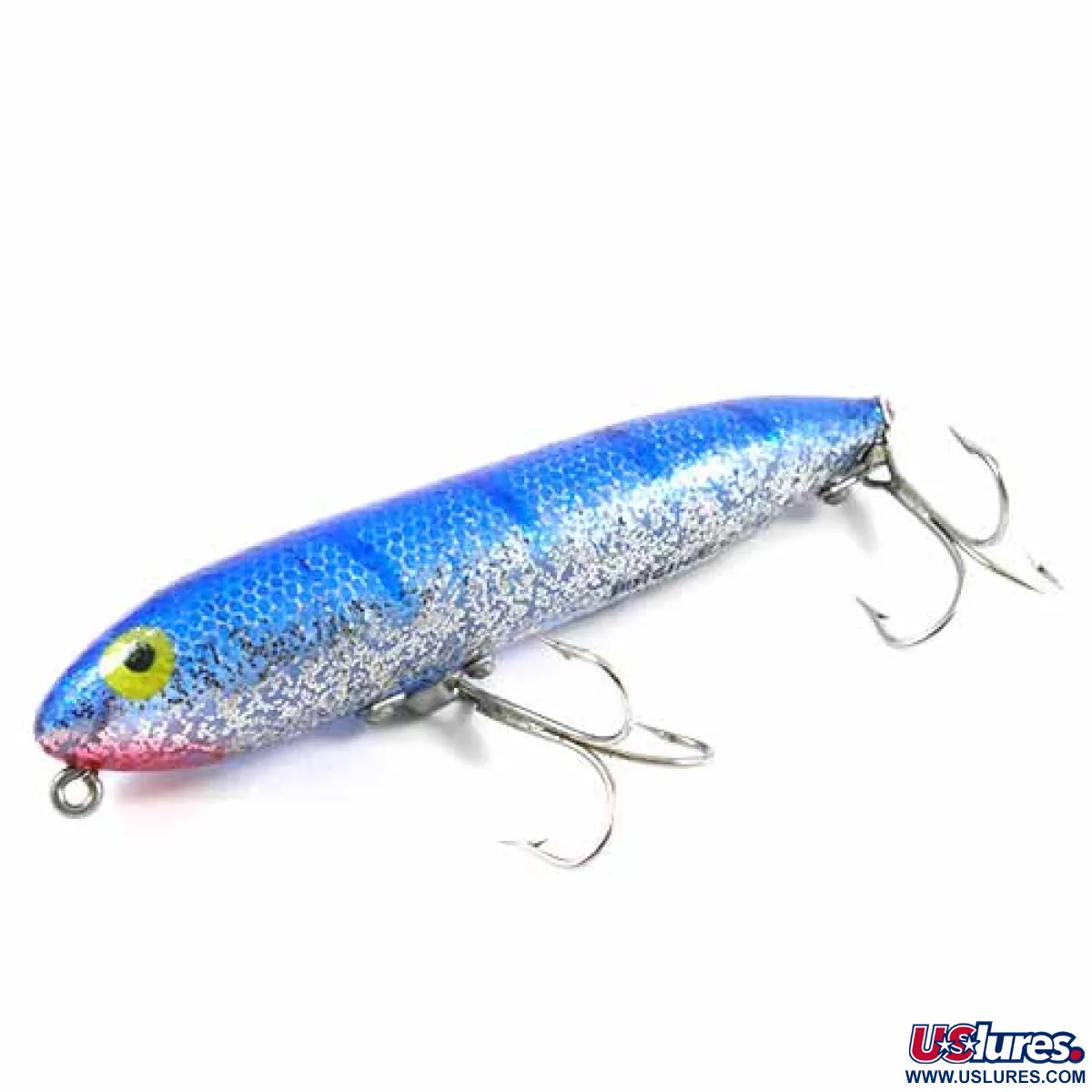 Vintage Heddon Zara Spook, 3/4oz Blue fishing lure #2721