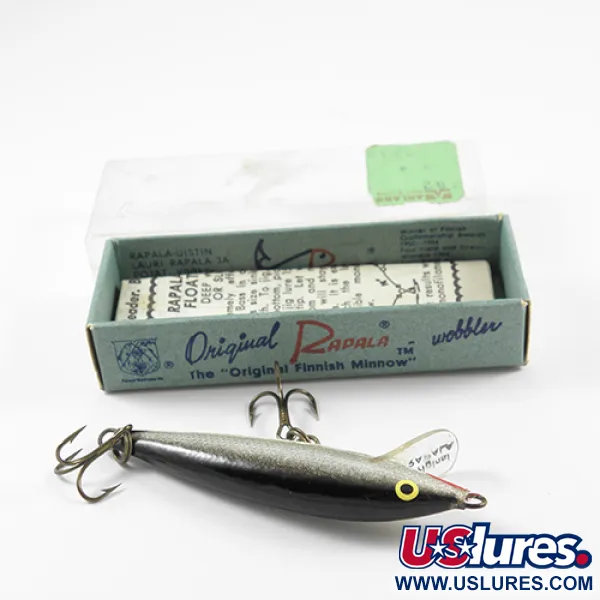 Vintage Rapala Original Floater, 1/8oz Natural / Silver fishing lure #2722