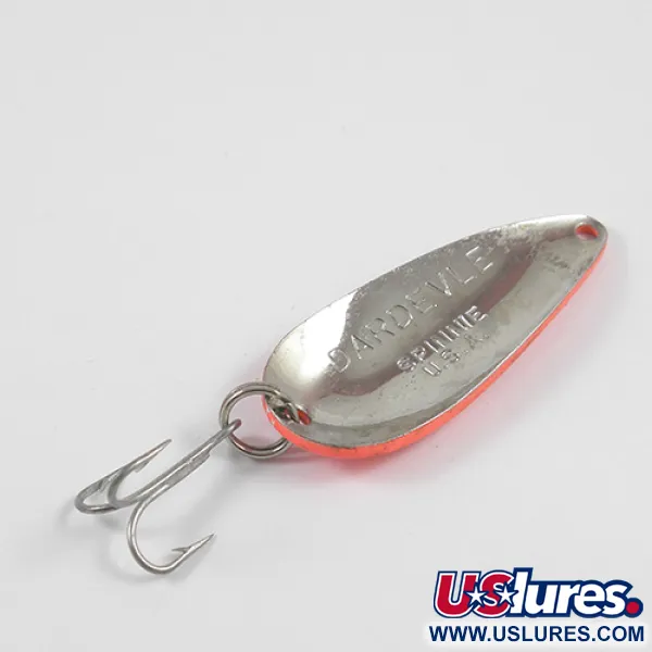 Vintage  Eppinger Dardevle Spinnie, 1/3oz Red / Black / Nickel fishing spoon #2728